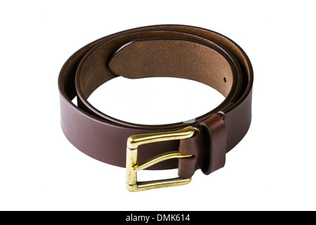 Men's Belt isolatad sur fond blanc Banque D'Images