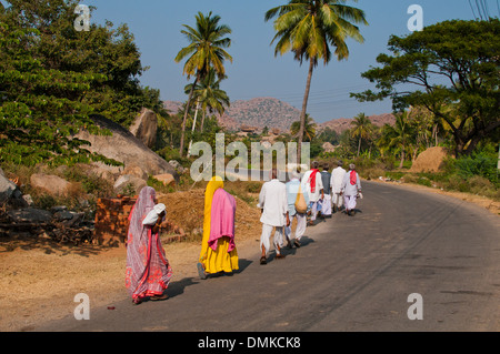 Les sites et attractions de Hampi, en Inde. Banque D'Images