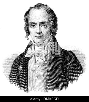 Jean-François Casimir Delavigne, 1793 - 1843, poète et dramaturge français, Banque D'Images