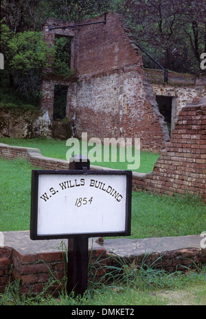 Quartier des affaires, ruines, Parc historique d'état de Shasta, Californie Banque D'Images