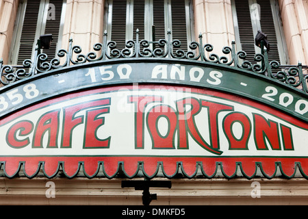 Argentine, Buenos Aires - Cafe Tortoni sur l'Avenida de Mayo 825 à Centro. Banque D'Images