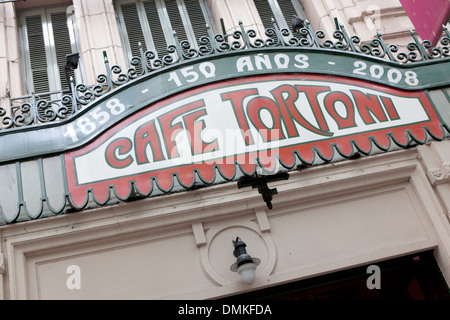 Argentine, Buenos Aires - Cafe Tortoni sur l'Avenida de Mayo 825 à Centro. Banque D'Images