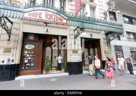 Argentine, Buenos Aires - Cafe Tortoni sur l'Avenida de Mayo 825 à Centro. Banque D'Images