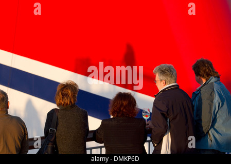 Les passagers à bord d'un ferry Stena. Banque D'Images