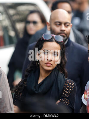 Delhi, Inde. Le 15 décembre 2013. Anoushka Shankar, musicien légendaire Ravi Shankars fille. La communauté LGBT de New Delhi a observé une "journée de colère" et est sorti en très grand nombre pour protester contre la Cour suprême le 11 décembre 2013 décision rétablissant l'article 377 du Code pénal indien, il a fait de l'homosexualité une infraction pénale. Credit : Jiti Chadha/Alamy Live News Banque D'Images