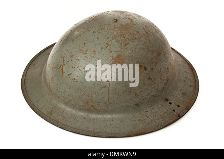 WW2 authentique Armée britannique / Home Guard Brodie helmet à partir de 1943 Banque D'Images