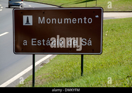 Un monument pour Estacio de Sa. (Monument de Estacio de Sa), fondateur de Rio de Janeiro au Brésil Banque D'Images