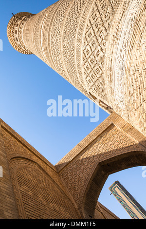 Minaret Kalon, mosquée Kalon, également connu sous le nom de mosquée Kalyan, Poi Kalon, Boukhara, Ouzbékistan Banque D'Images