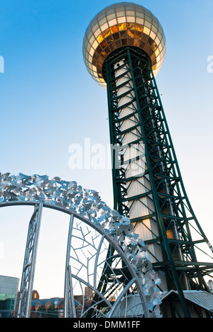 La foire mondiale de 1982 Également Sunsphere dans Knoxville Tennessee. Banque D'Images