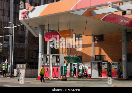 Gas station - Busan, Corée du Sud Banque D'Images