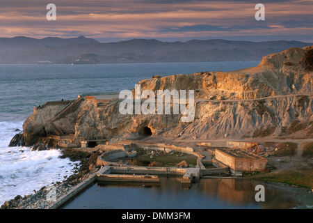 Des ruines historiques de Sutro Baths, près de Lands End. Aire de loisirs nationale du Golden Gate, San Francisco, Californie Banque D'Images
