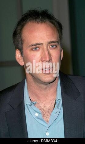 Le 9 décembre 2002 - Hollywood, Californie, USA - K27588NP SONNY - LOS ANGELES PREMIERE - ARCLIGHT THEATRE ., Hollywood, CA - .12/09/02 - . NINA PROMMER/ 2002 - .NICOLAS CAGE(Image Crédit : © Globe Photos/ZUMAPRESS.com) Banque D'Images