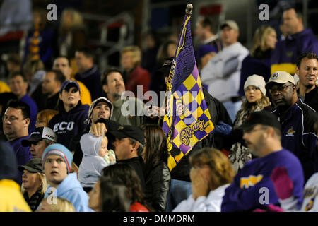 10 Octobre 2009 : Conference USA foe l'East Carolina Pirates tomber 28-21 à la SMU Mustangs. Des fans de l'ECU s'est rendu à l'appui de leur équipe. (Crédit Image : © Global/ZUMApress.com) Southcreek Banque D'Images