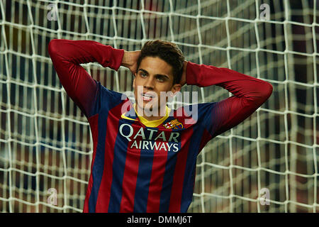 Barcelone, Espagne. 14 décembre 2013. Marc Bartra (FC Barcelone), au cours de la Liga match de football entre le FC Barcelone et Villarreal CF, au Camp Nou à Barcelone, Espagne, Samedi, Décembre 14, 2013. Foto : S.Lau : dpa Crédit photo alliance/Alamy Live News Banque D'Images