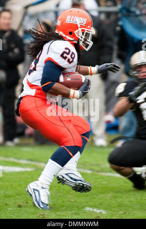 25 Octobre 2009 : Illinois vs Purdue Boilermakers .(29) Troy Pollard. Purdue a défait l'Illinois 24-14 dans le match joué au Stade Ross-Ade, dans la région de West Lafayette, IN. (Crédit Image : © Global/ZUMApress.com) Southcreek Banque D'Images