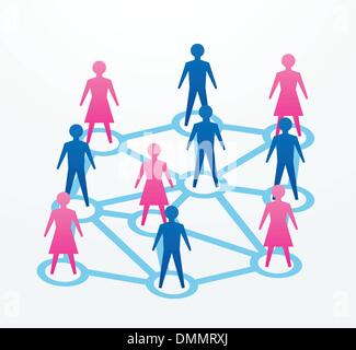 Les concepts de mise en réseau et social Illustration de Vecteur