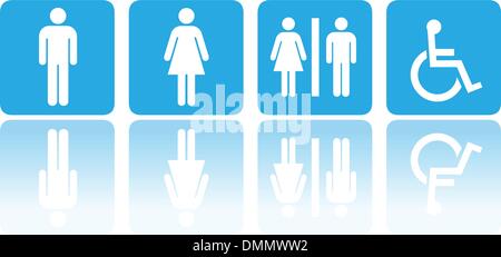 Toilettes des signes ou des symboles Illustration de Vecteur