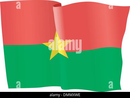 Drapeau du Burkina Faso Illustration de Vecteur
