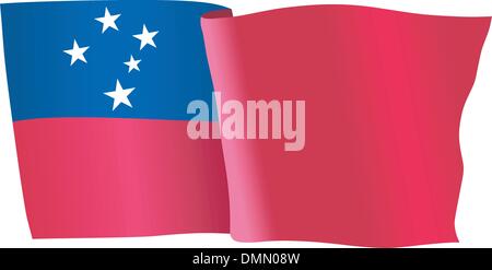 drapeau des Samoa Illustration de Vecteur