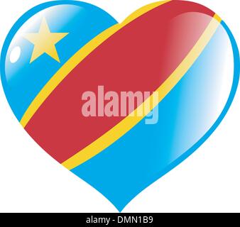 Série avec coeur en couleurs nationales Illustration de Vecteur