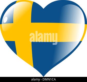 Série avec coeur en couleurs nationales Illustration de Vecteur