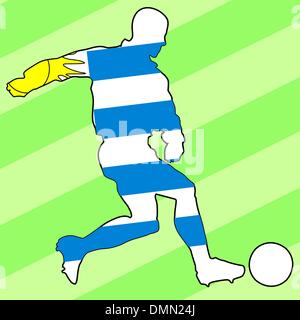 Soccer icône dans des couleurs nationales Illustration de Vecteur