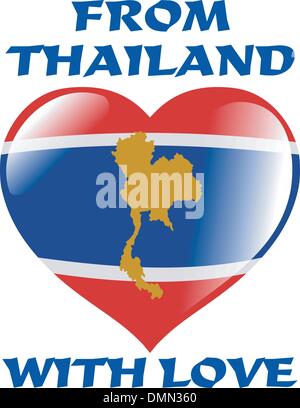 À partir de la Thaïlande avec l'amour Illustration de Vecteur