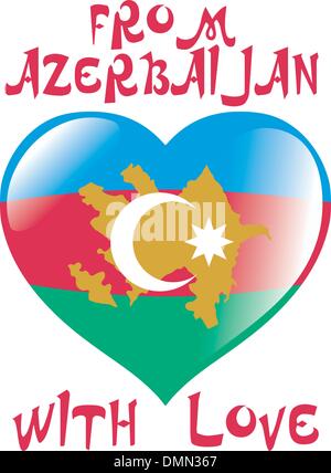 À partir de l'Azerbaïdjan avec l'amour Illustration de Vecteur