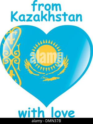 Du Kazakhstan avec amour Illustration de Vecteur