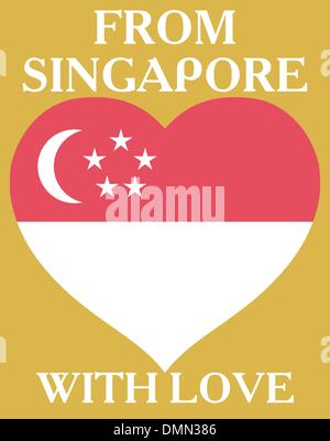 En provenance de Singapour avec l'amour Illustration de Vecteur