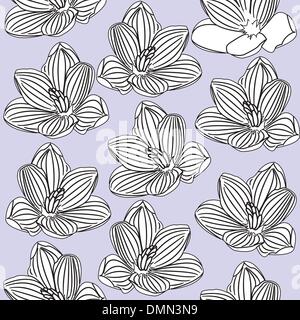 Motif floral transparent Illustration de Vecteur