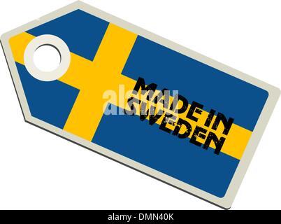 Label vector fabriqué en Suède Illustration de Vecteur