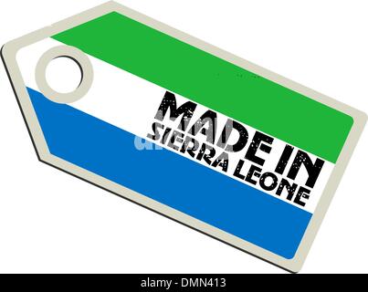 Label vector réalisé en Sierra Leone Illustration de Vecteur