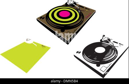 Table de mixage DJ Illustration de Vecteur