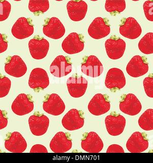 Motif fraises transparente Illustration de Vecteur