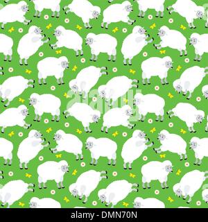 Motif moutons transparente Illustration de Vecteur