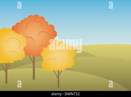 Paysage d'automne Illustration de Vecteur