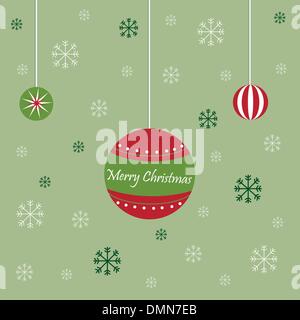 La pendaison des ornements de Noël Illustration de Vecteur