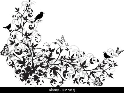 Abstract floral design Illustration de Vecteur