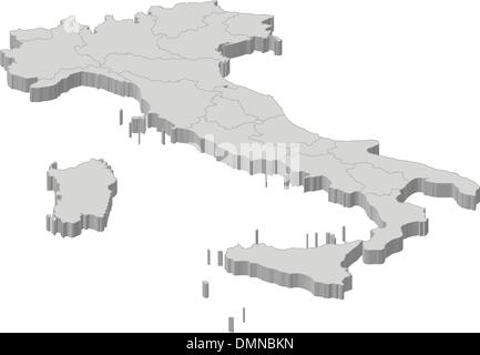 Carte de l’Italie Illustration de Vecteur