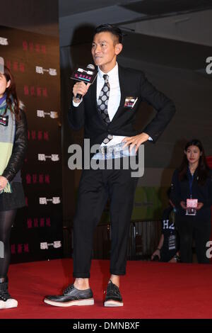 Hong Kong, Chine. Le 15 décembre, 2013. Acteur Andy Lau fait la promotion du film Firestorm à Hong Kong, Chine Le dimanche 15 décembre 2013. Credit : TopPhoto/Alamy Live News Banque D'Images