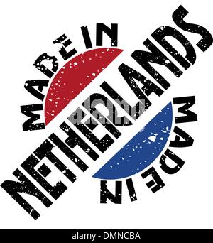 En fait l'étiquette vecteur Pays-Bas Illustration de Vecteur