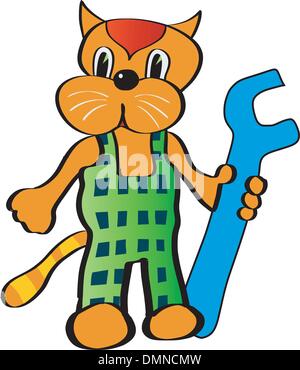 Chat drôle Illustration de Vecteur