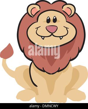 Lion cute vector illustration Illustration de Vecteur