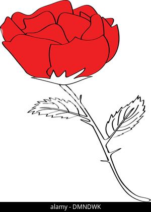 Valentine rose Illustration de Vecteur