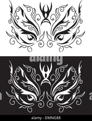 masque de tatouage Illustration de Vecteur