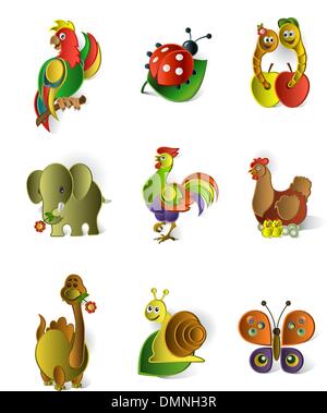Funny Animals set Illustration de Vecteur