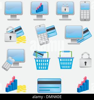 Icônes de l’entreprise. Illustration de Vecteur