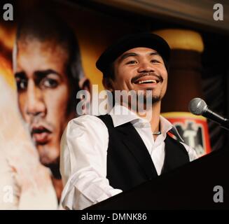 14 septembre 2009 - Los Angeles, Californie, USA - MANNY PACQUIAO lors d'une conférence de presse à Beverly Hills sur son prochain combat avec Miguel Cotto pour le monde super-légers championship le 14 novembre à l'hôtel MGM de Las Vegas. (Crédit Image : Â© Gene Blevins/ZUMA Press) Banque D'Images