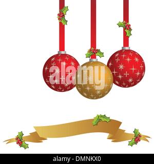 Ornements de Noël Illustration de Vecteur